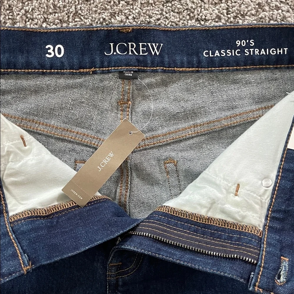 NWT! J. Crew 90s Classic Straight Leg Jeans sz30 in dark wash - Picture 5 of 14